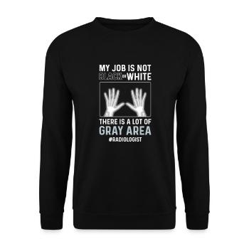 X-ray technician. X-ray assistant. Radiologist - Unisex Sweatshirt - black - Front - Alina (178cm) & Michal (187cm)