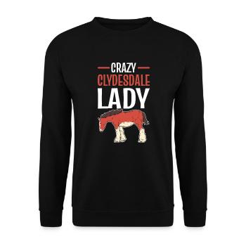 Crazy Clydesdale dame. Écossais - Sweat-shirt Unisexe - noir - Devant - Alina (178cm) & Michal (187cm)