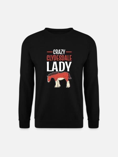 Crazy Clydesdale dame. Écossais - Sweat-shirt Unisexe - noir