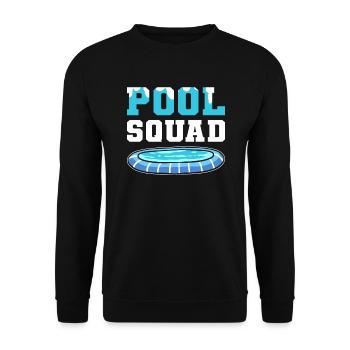 Pool squad. Pool cleaner. Pool Guy - Unisex Sweatshirt - black - Front - Alina (178cm) & Michal (187cm)