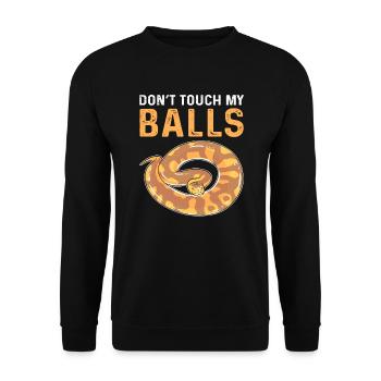 Ne touchez pas mes œufs. Royal Python - Sweat-shirt Unisexe - noir - Devant - Alina (178cm) & Michal (187cm)