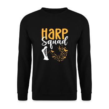 Harfengruppe. Harfenist. Harfenspieler - Unisex Pullover - Schwarz - Vorne - Alina (178cm) & Michal (187cm)