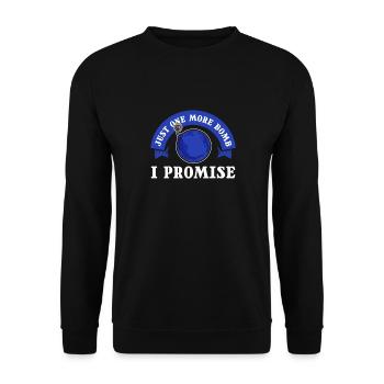 Nur Noch Eine Bombe, Versprochen. -polizist - Unisex Pullover - Schwarz - Vorne - Alina (178cm) & Michal (187cm)