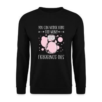 You can never have too many fragrance oils. - Unisex Sweatshirt - black - Front - Alina (178cm) & Michal (187cm)