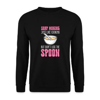 Comme pour la cuisson, mais ne léchez pas le - Sweat-shirt Unisexe - noir - Devant - Alina (178cm) & Michal (187cm)