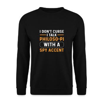 Private detective. Secret spy. Private detective - Unisex Sweatshirt - black - Front - Alina (178cm) & Michal (187cm)