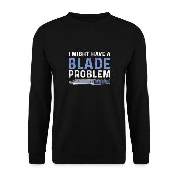 J’ai peut-être un problème de lame. - Sweat-shirt Unisexe - noir - Devant - Alina (178cm) & Michal (187cm)