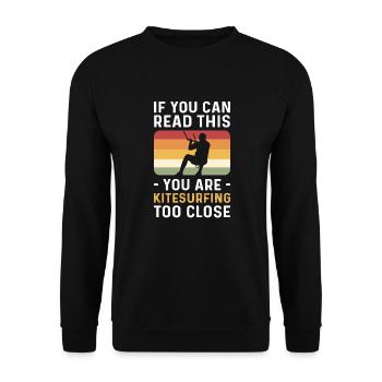 Du Kitesurfst Zu Nah. Kiteboarding - Unisex Pullover - Schwarz - Vorne - Alina (178cm) & Michal (187cm)