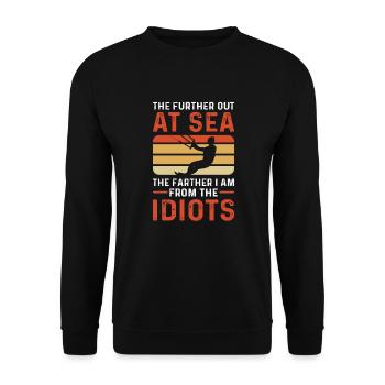 Kitesurf vintage et kitesurf - Sweat-shirt Unisexe - noir - Devant - Alina (178cm) & Michal (187cm)