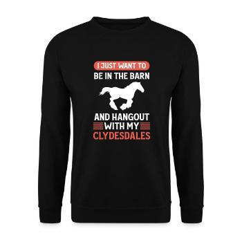 Je veux juste être dans la grange - Sweat-shirt Unisexe - noir - Devant - Alina (178cm) & Michal (187cm)