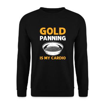 Goldwaschen Ist Mein Fitnessprogramm. - Unisex Pullover - Schwarz - Vorne - Alina (178cm) & Michal (187cm)