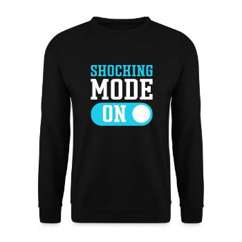 Mode choc activé. Nettoyeur de piscine. Pool Guy - Sweat-shirt Unisexe - noir - Devant - Alina (178cm) & Michal (187cm)