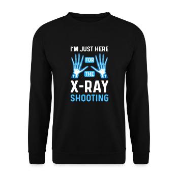 Je ne suis ici que pour les radiographies. - Sweat-shirt Unisexe - noir - Devant - Alina (178cm) & Michal (187cm)