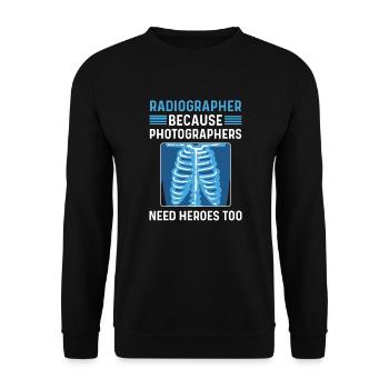 X-ray technician. X-ray assistant. Radiologist - Unisex Sweatshirt - black - Front - Alina (178cm) & Michal (187cm)