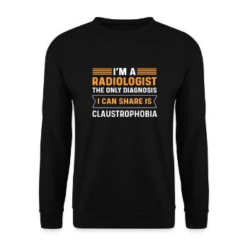 X-ray technician. X-ray assistant. Radiologist - Unisex Sweatshirt - black - Front - Alina (178cm) & Michal (187cm)