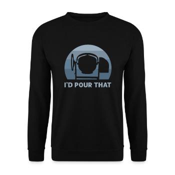 Je verserais ça! Maçons en ciment. Pavés en béton - Sweat-shirt Unisexe - noir - Devant - Alina (178cm) & Michal (187cm)