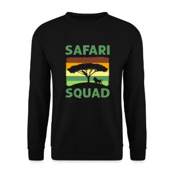 Safari-kader. Safari-familienurlaub - Unisex Pullover - Schwarz - Vorne - Alina (178cm) & Michal (187cm)