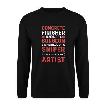 Straßenbauer Aus Beton. Zementmaurer. - Unisex Pullover - Schwarz - Vorne - Alina (178cm) & Michal (187cm)