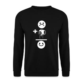 Betonmischer. Zementmaurer. Betonfertiger - Unisex Pullover - Schwarz - Vorne - Alina (178cm) & Michal (187cm)