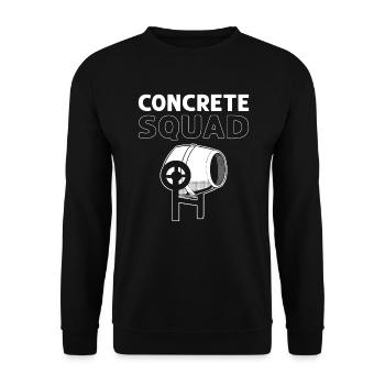 Escouade de béton. Maçons en ciment. Pavés en béton - Sweat-shirt Unisexe - noir - Devant - Alina (178cm) & Michal (187cm)