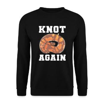 Wieder Ein Knoten. Herpetologen. Königspython - Unisex Pullover - Schwarz - Vorne - Alina (178cm) & Michal (187cm)