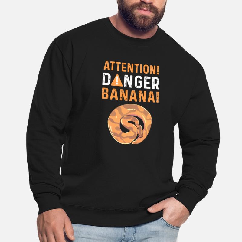 Achtung! Gefährliche Banane. Königliche Python Unisex Pullover