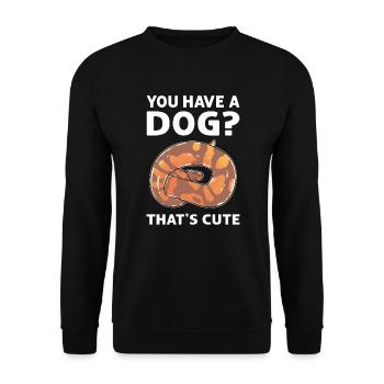 Avez-vous un chien? Mignon! Royal Python - Sweat-shirt Unisexe - noir - Devant - Alina (178cm) & Michal (187cm)