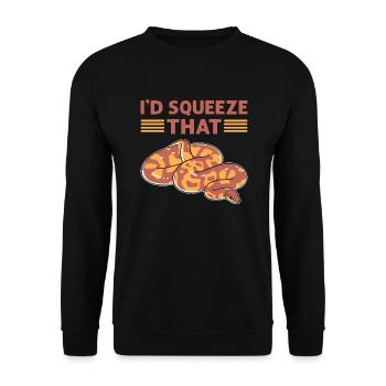 Das Würde Ich Ausquetschen. Herpetologen. - Unisex Pullover - Schwarz - Vorne - Alina (178cm) & Michal (187cm)