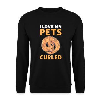 I love My pets lured. Royal - Unisex Sweatshirt - black - Front - Alina (178cm) & Michal (187cm)