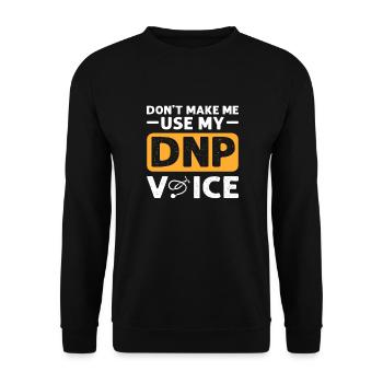Ne me forcez pas, mon Dnp-Agree - Sweat-shirt Unisexe - noir - Devant - Alina (178cm) & Michal (187cm)