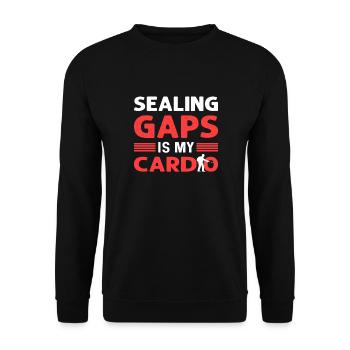 Closing gaps is my job. Exterminator. - Unisex Sweatshirt - black - Front - Alina (178cm) & Michal (187cm)
