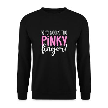 Who needs the little finger? Harpist. - Unisex Sweatshirt - black - Front - Alina (178cm) & Michal (187cm)