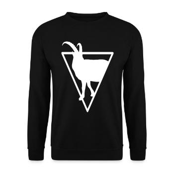 Triagnle - Goat - - Unisex Sweatshirt - black - Front - Alina (178cm) & Michal (187cm)