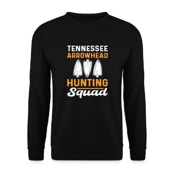 Tennessee Arrowhead Hunting Squad. Arrowhead - Unisex Sweatshirt - black - Front - Alina (178cm) & Michal (187cm)