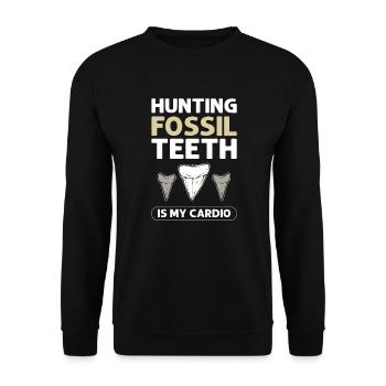 The Hunt for Fossil Teeth Is Mine - Unisex Sweatshirt - black - Front - Alina (178cm) & Michal (187cm)