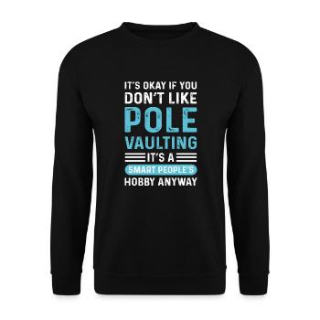 Saut à la perche. Saut en hauteur. Saut à la perche - Sweat-shirt Unisexe - noir - Devant - Alina (178cm) & Michal (187cm)