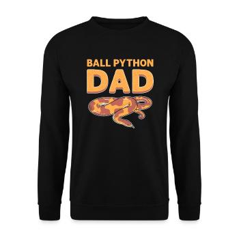 Ball python father. Herpetologists. Royal - Unisex Sweatshirt - black - Front - Alina (178cm) & Michal (187cm)