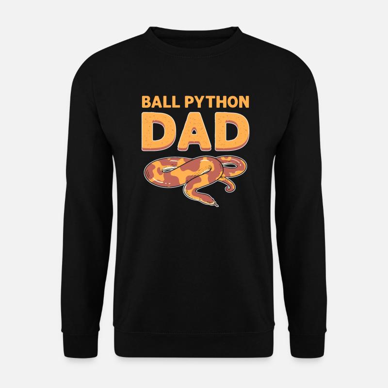 Kugelpython-vater. Herpetologen. Königliche - Unisex Pullover - Schwarz