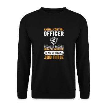 Aco. Animal rescue. Animal inspector - Unisex Sweatshirt - black - Front - Alina (178cm) & Michal (187cm)