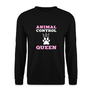 Animal Control Queen. Aco. Female - Unisex Sweatshirt - black - Front - Alina (178cm) & Michal (187cm)