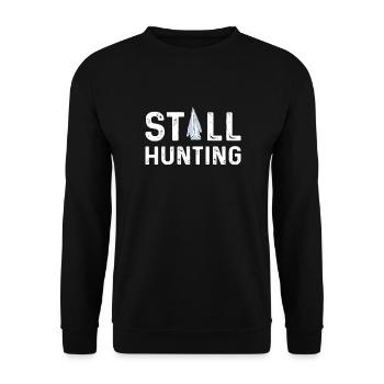 Immer Noch Auf Der Jagd. Pfeilspitze Jäger. - Unisex Pullover - Schwarz - Vorne - Alina (178cm) & Michal (187cm)