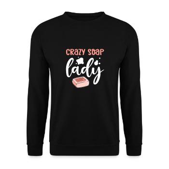 Femme de savon folle. Saponification. Cuisson au savon - Sweat-shirt Unisexe - noir - Devant - Alina (178cm) & Michal (187cm)