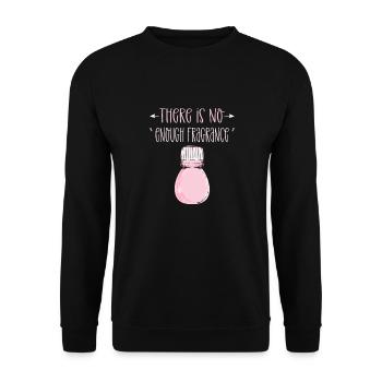 There is not "enough perfume". Soap production - Unisex Sweatshirt - black - Front - Alina (178cm) & Michal (187cm)