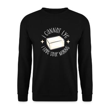 Je ne peux pas mentir. J’aime - Sweat-shirt Unisexe - noir - Devant - Alina (178cm) & Michal (187cm)