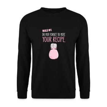 Rule 1: Don't forget to add your prescription - Unisex Sweatshirt - black - Front - Alina (178cm) & Michal (187cm)