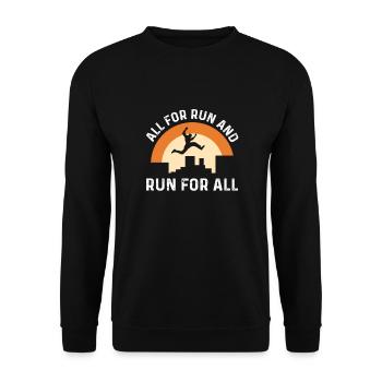 Everything for the run - Unisex Sweatshirt - black - Front - Alina (178cm) & Michal (187cm)