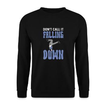 Don't call it "falling down." Course - Unisex Sweatshirt - black - Front - Alina (178cm) & Michal (187cm)