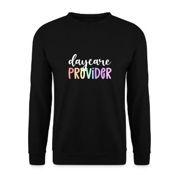 Appreciation of childcare. Providers of - Unisex Sweatshirt - black - Front - Alina (178cm) & Michal (187cm)