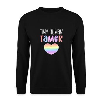 Petit dompteur humain. Appréciation de la - Sweat-shirt Unisexe - noir - Devant - Alina (178cm) & Michal (187cm)