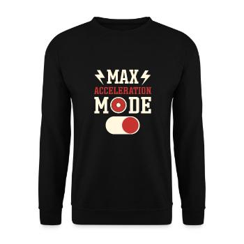 Mode d'accélération maximale activé. lanceur de disque. - Sweat-shirt Unisexe - noir - Devant - Alina (178cm) & Michal (187cm)